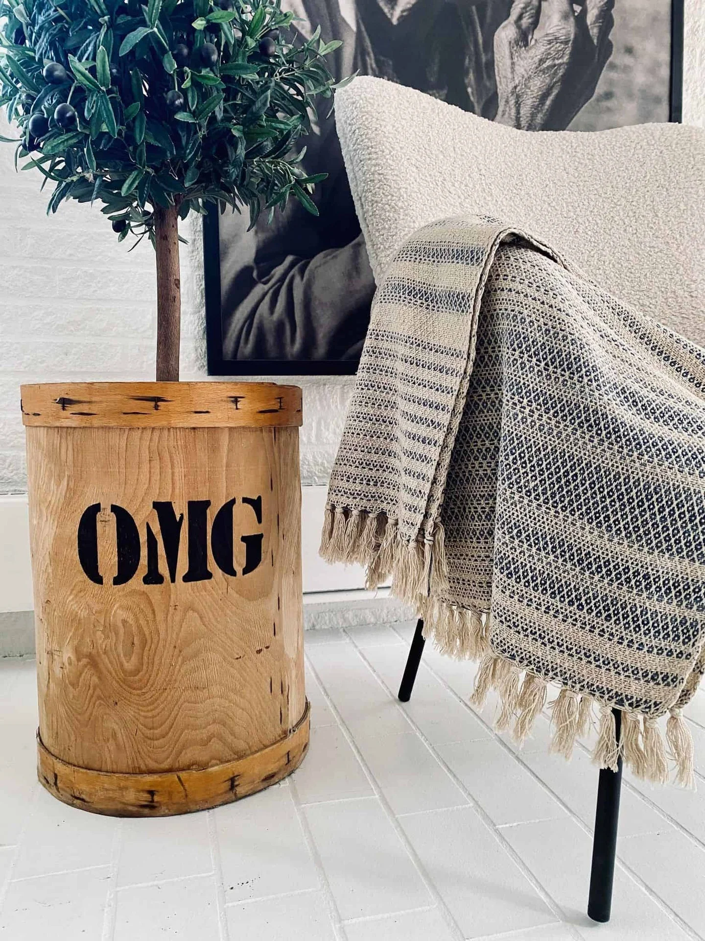 Pledd gjenvunnet bomull – Mønster - Image 4