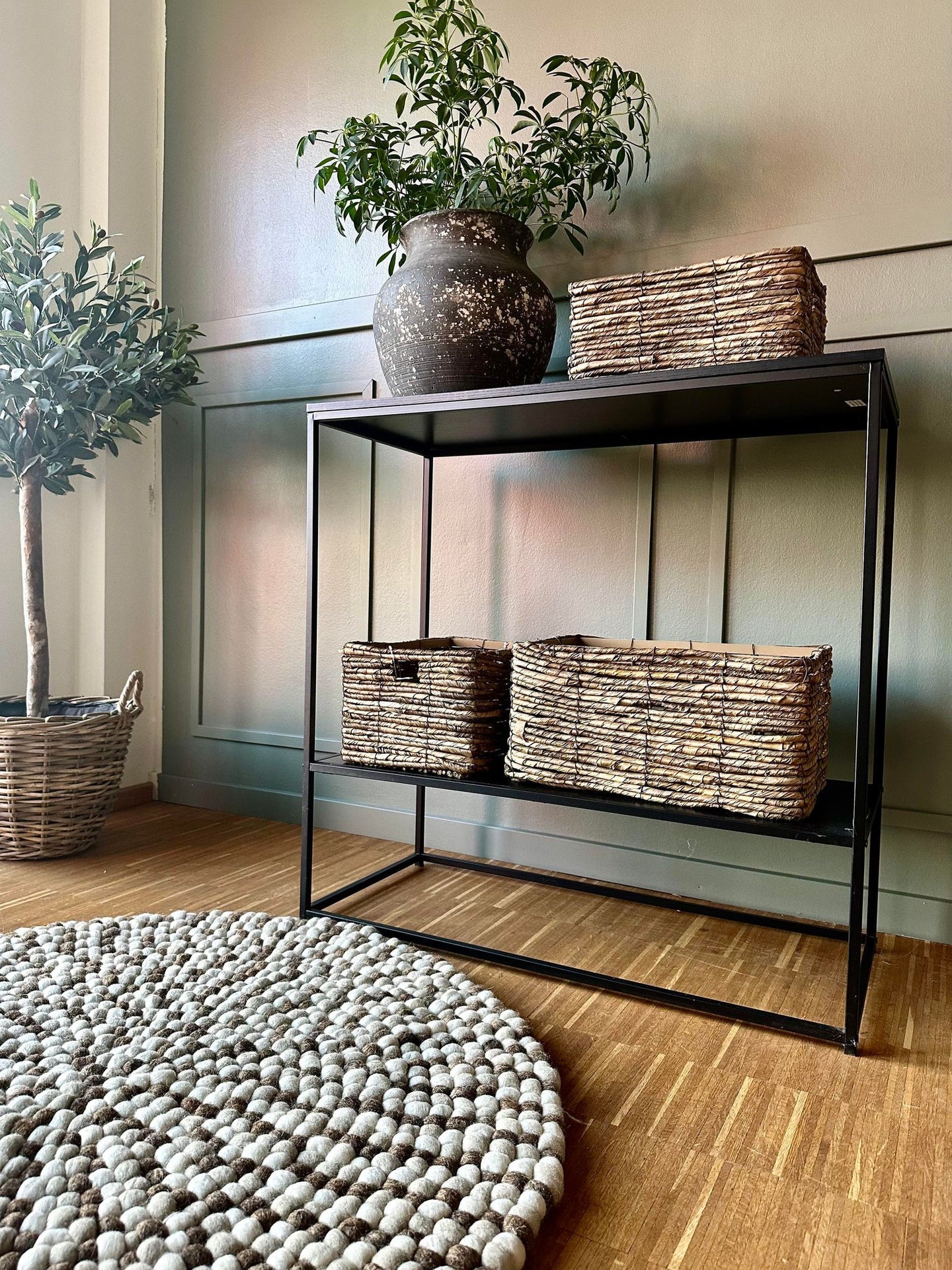 Gulvteppe m. Dots – Naturmix 90 cm - Image 2
