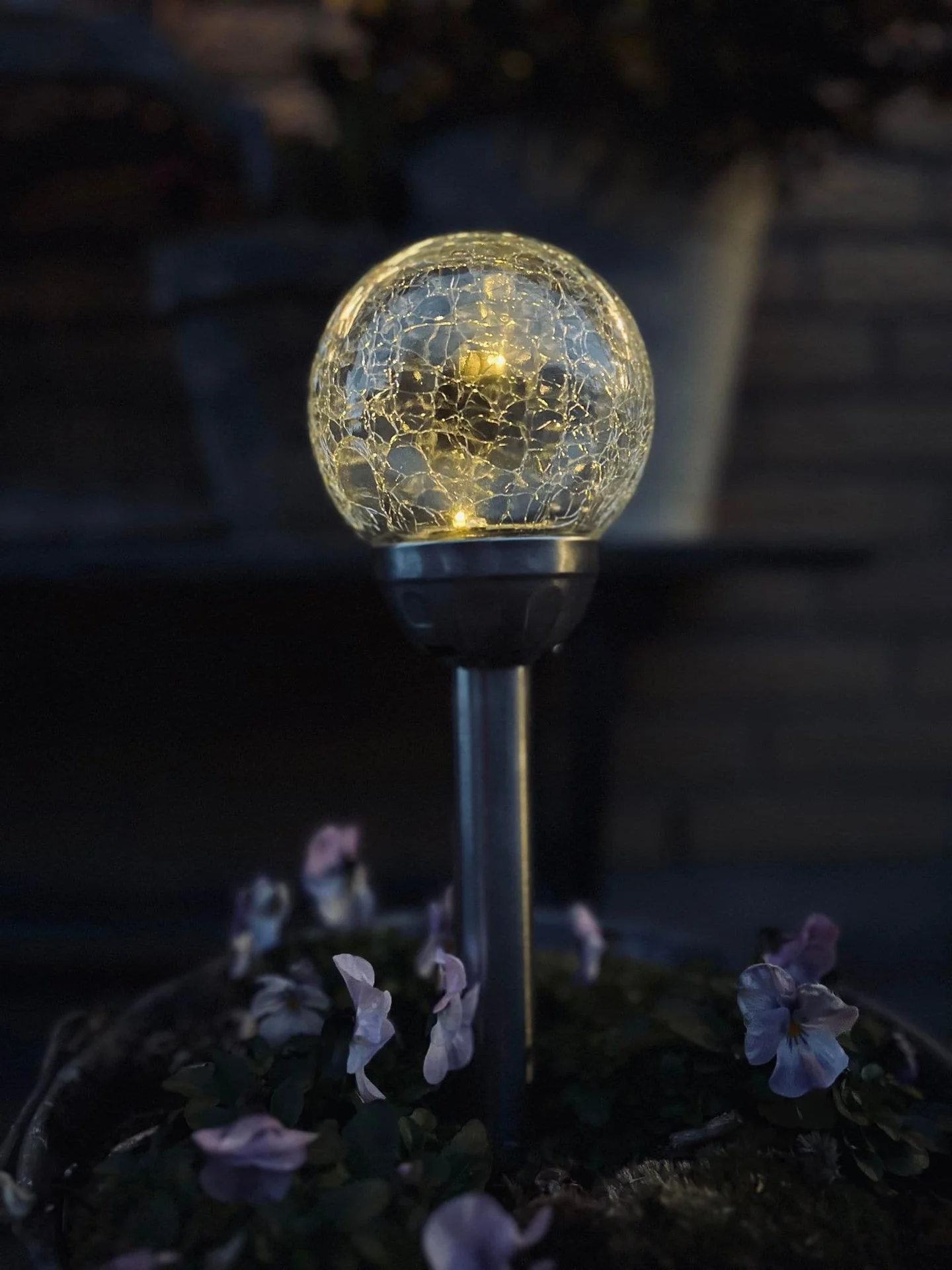 Tilbud 2 stk : Fakkel med solceller - Glasskule - Image 4