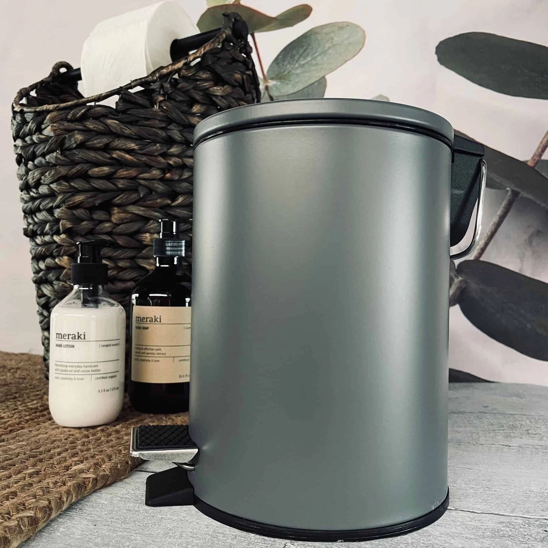 Toalettbøtte med softclose-lokk – Grå 3 liter - Image 2