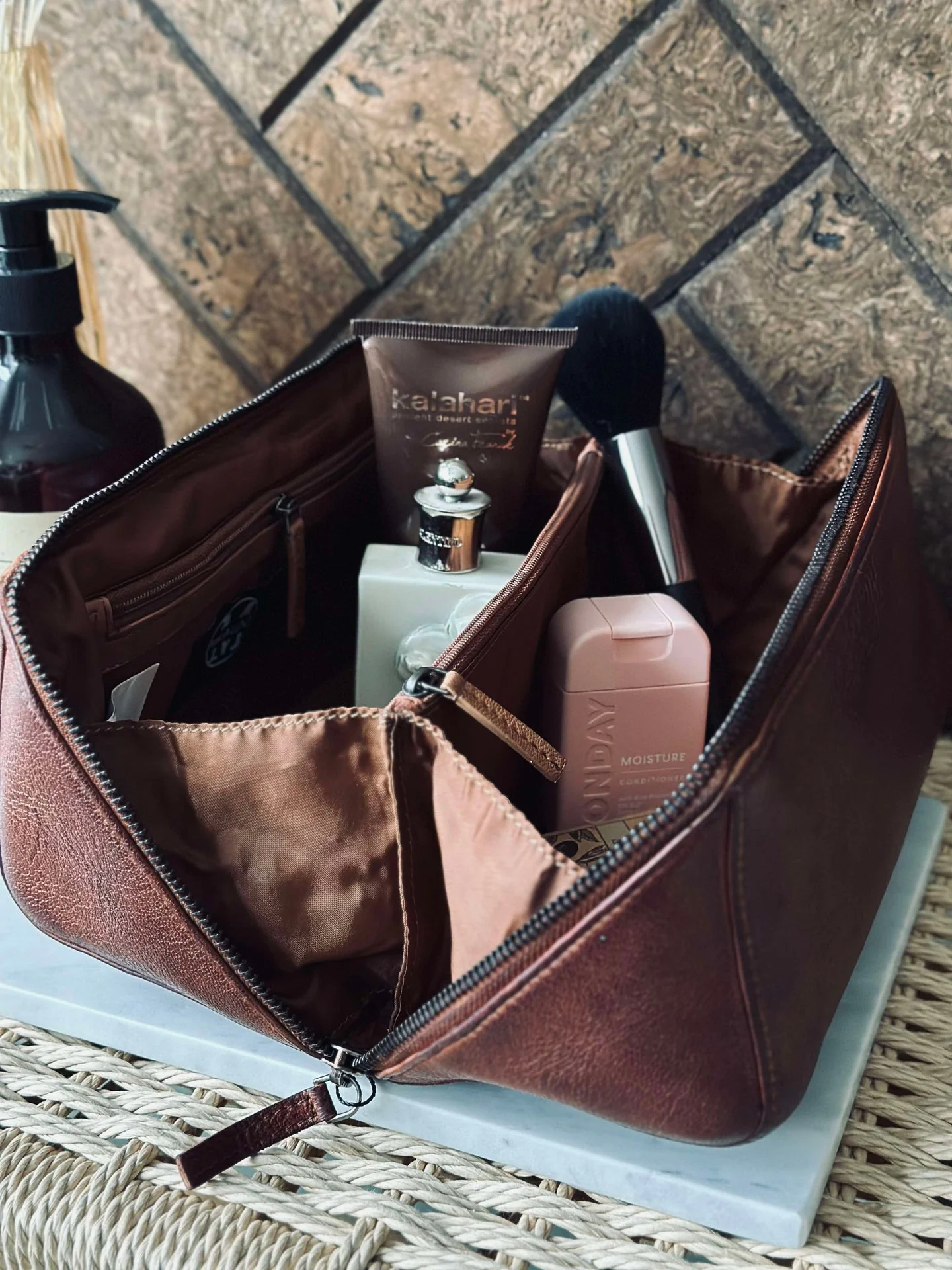 Toalettveske Dark Cognac - Image 6