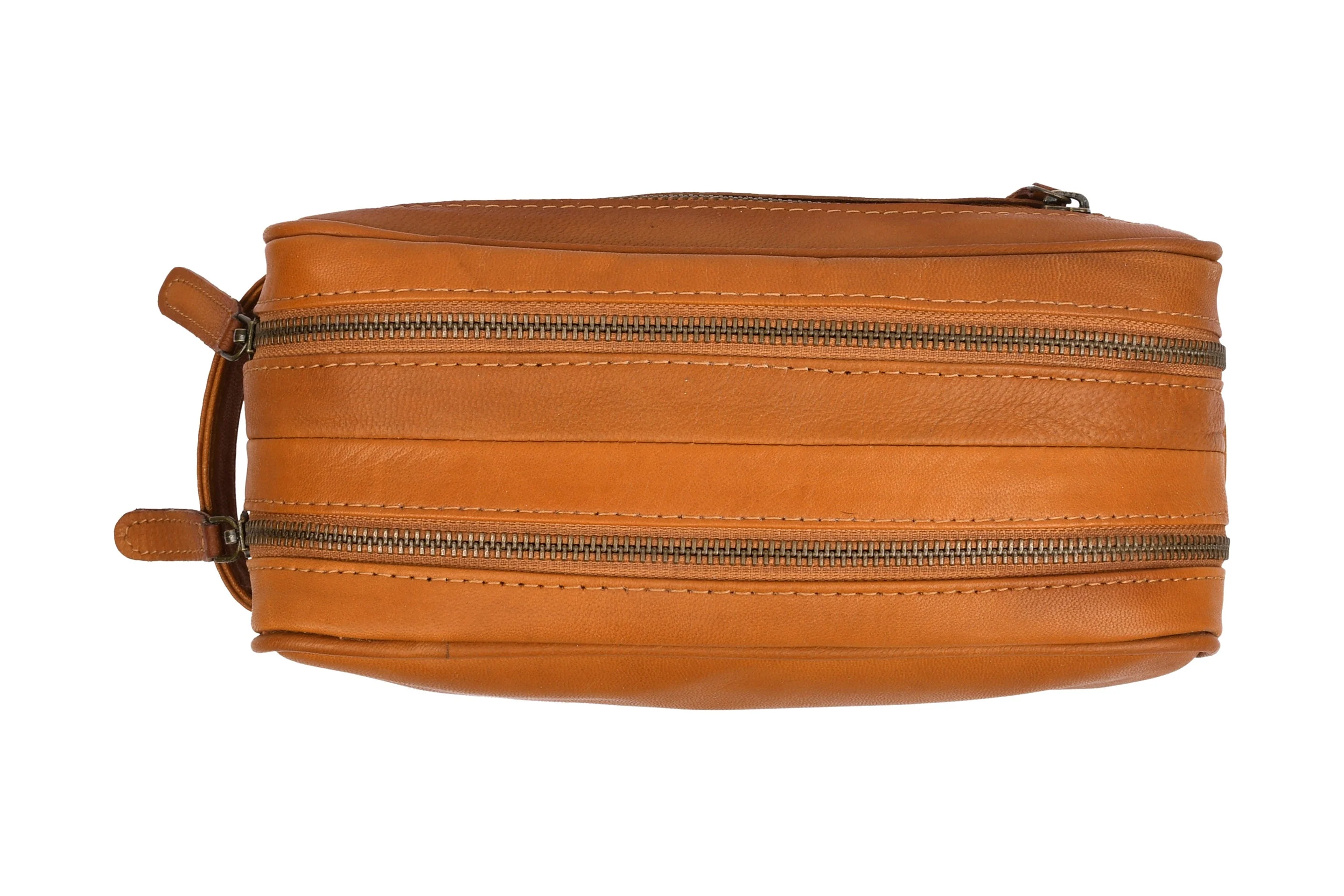 Dobbelt toalettveske Faust - Cognac - Image 6