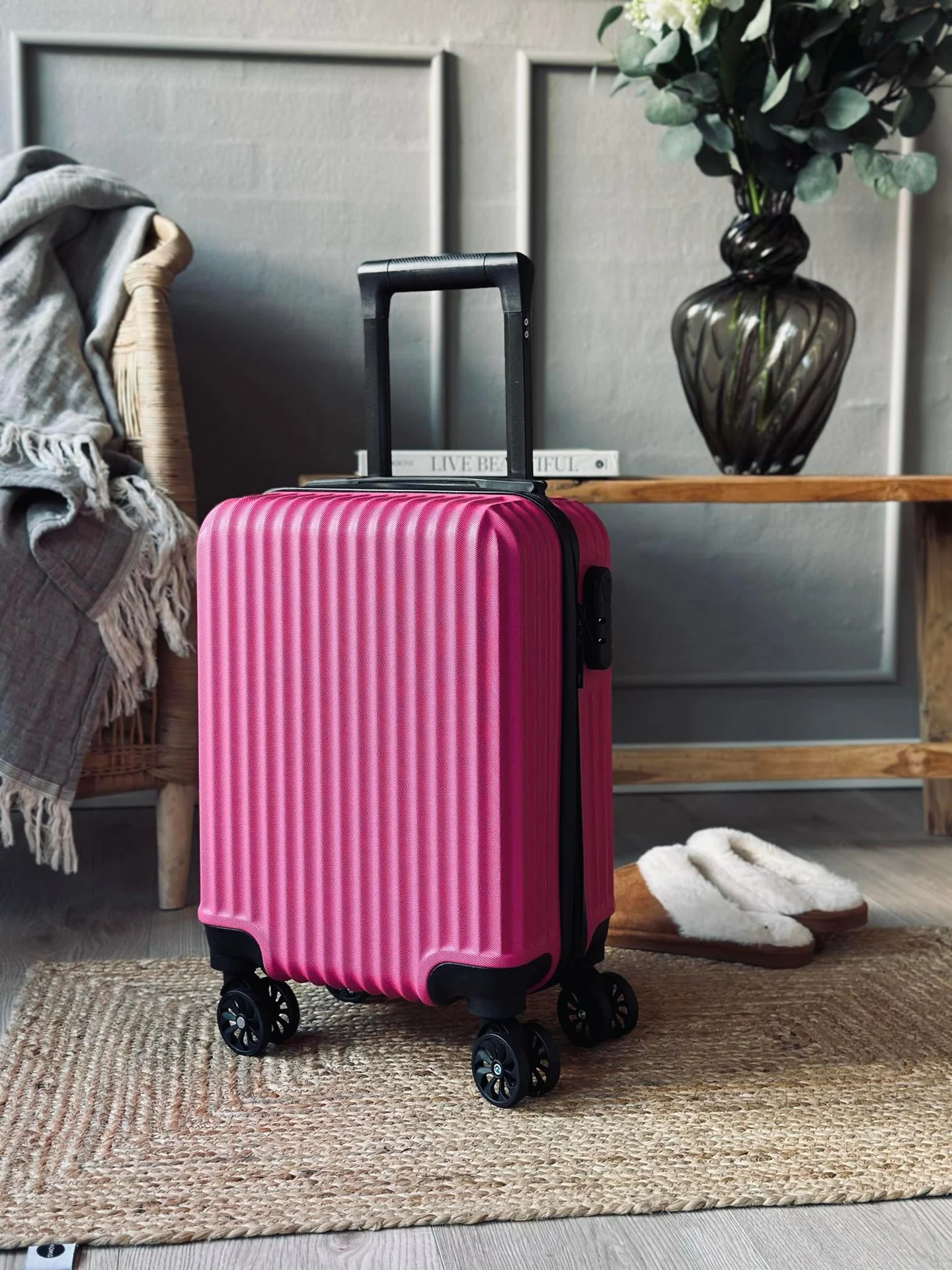 Koffert Trolley - Magenta rosa