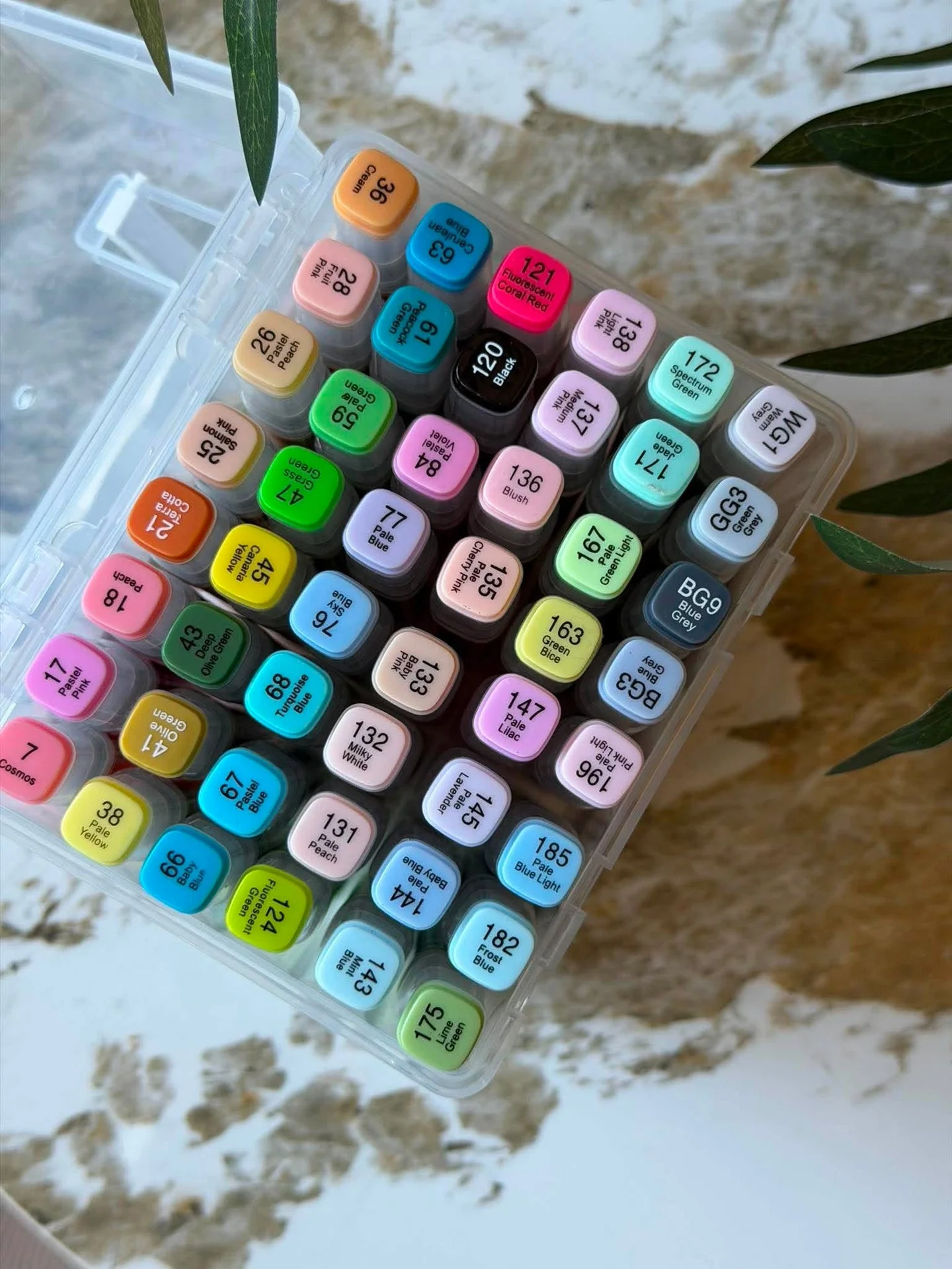 Tusser Duo pastel - Eske med 48 stk