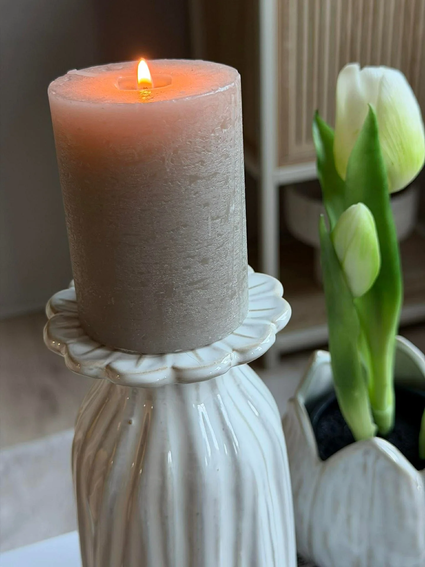 Vase flower - Beige - Image 4