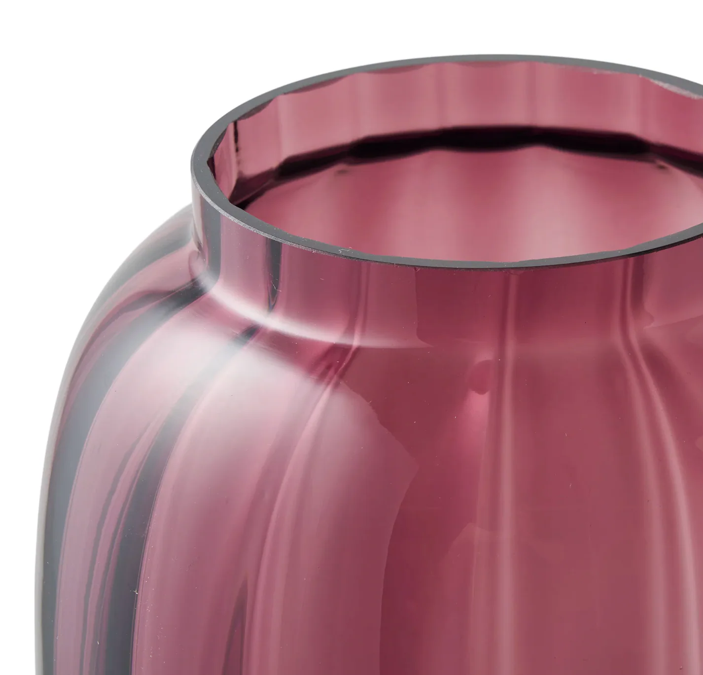 Vase bordeaux - Munnblåst glass - Image 4