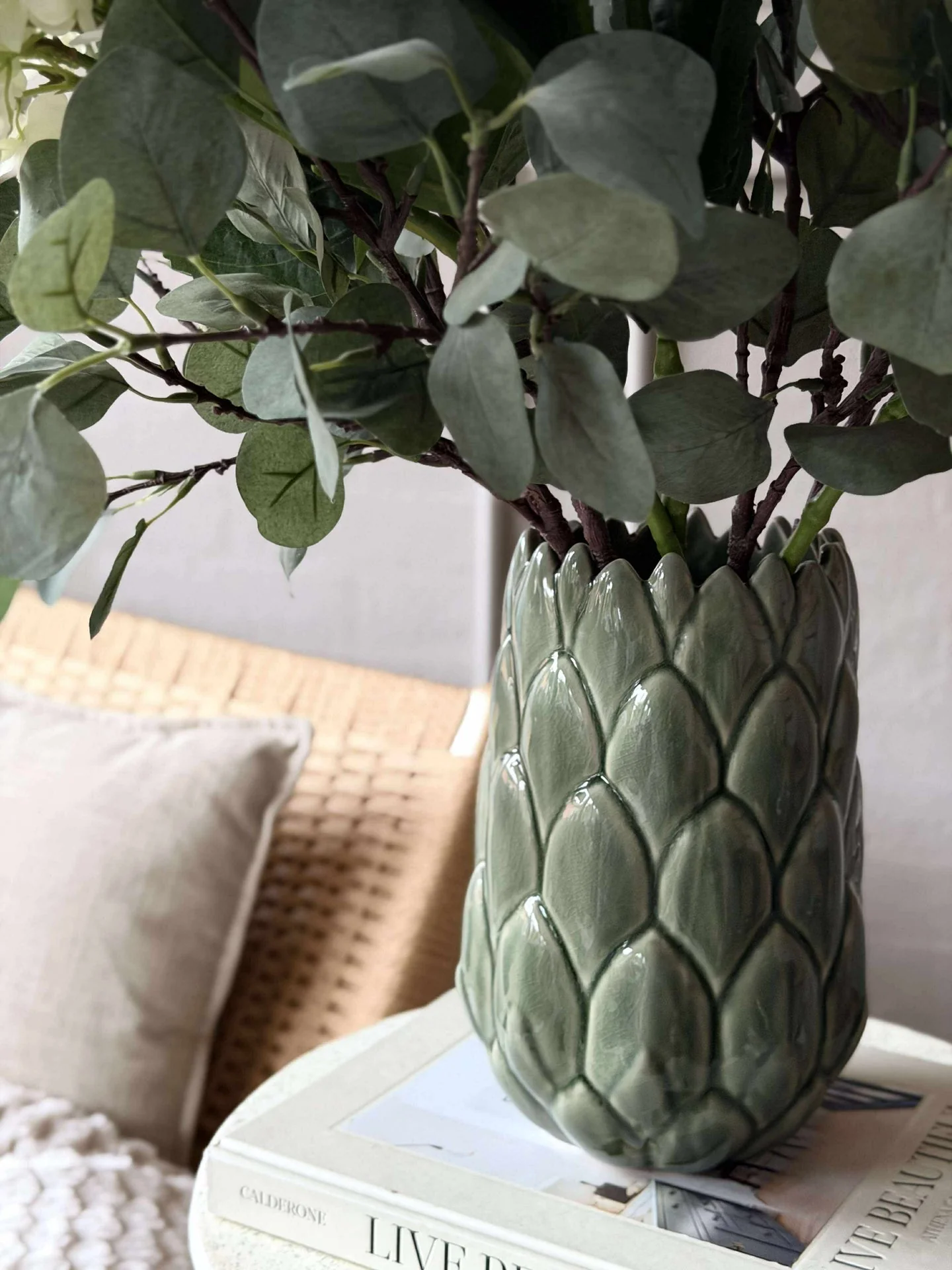 Vase steintøy - Grønn - Image 3