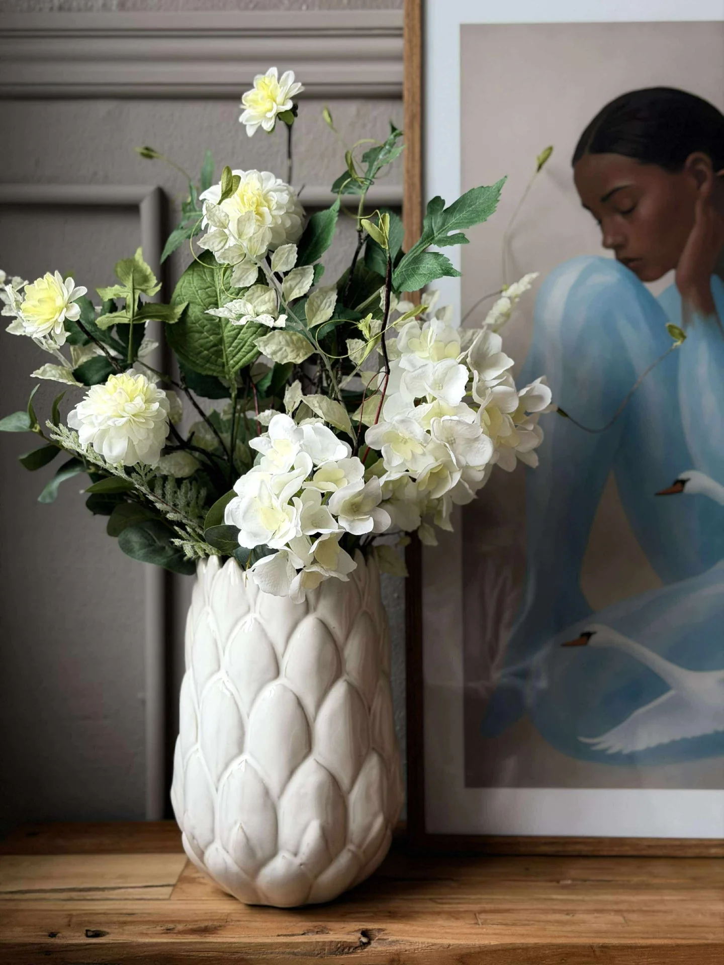 Vase stentøy - Hvit - Image 3