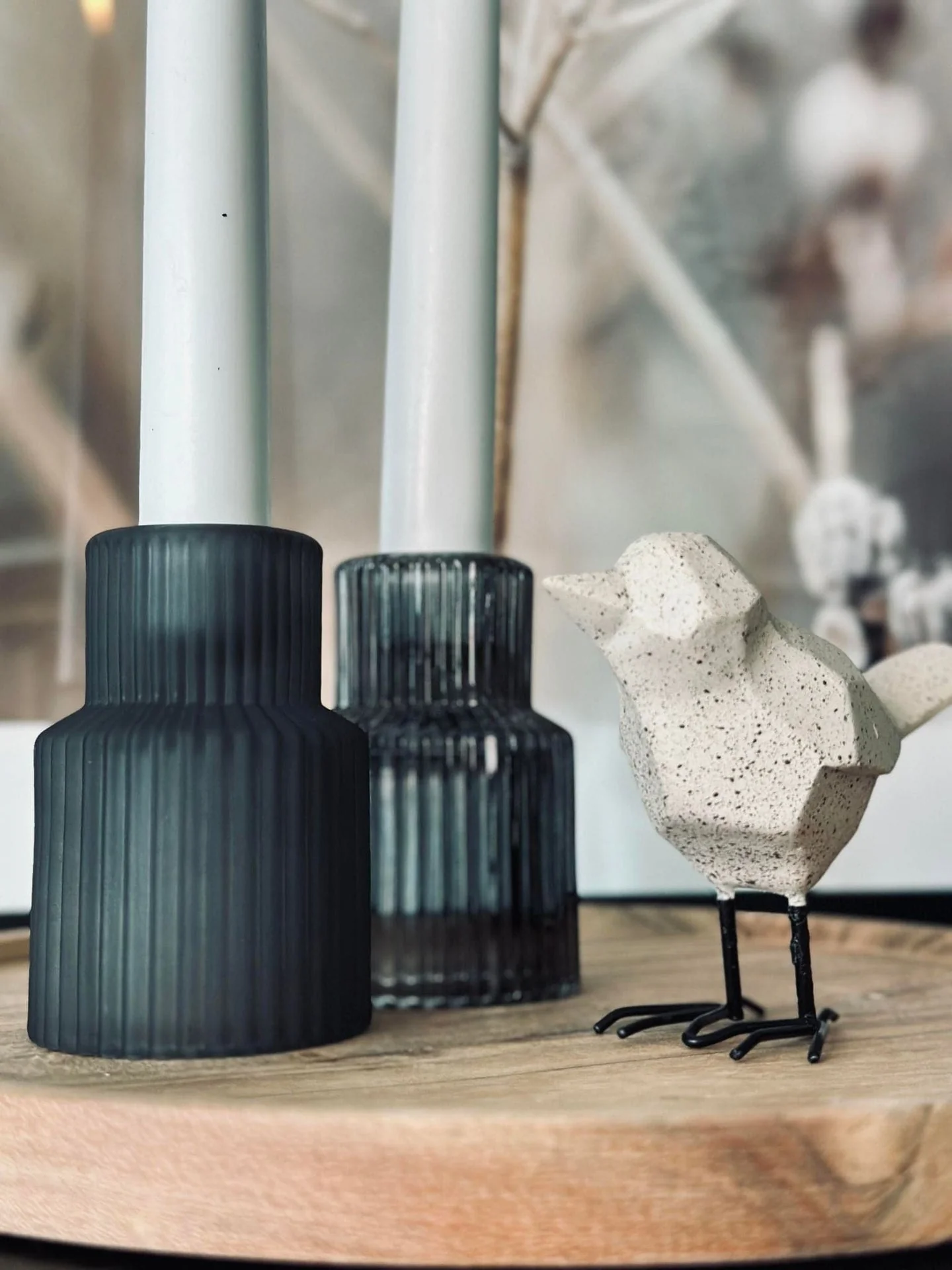 Vendbar lysestake i glass - Black Mix - Image 3