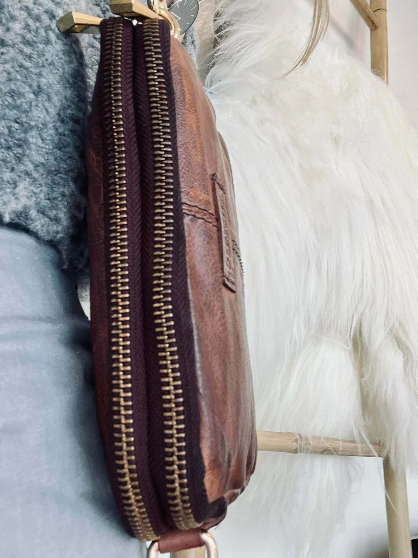 Veske / clutch - RIMA - Lekker Brandy skinn - Image 5