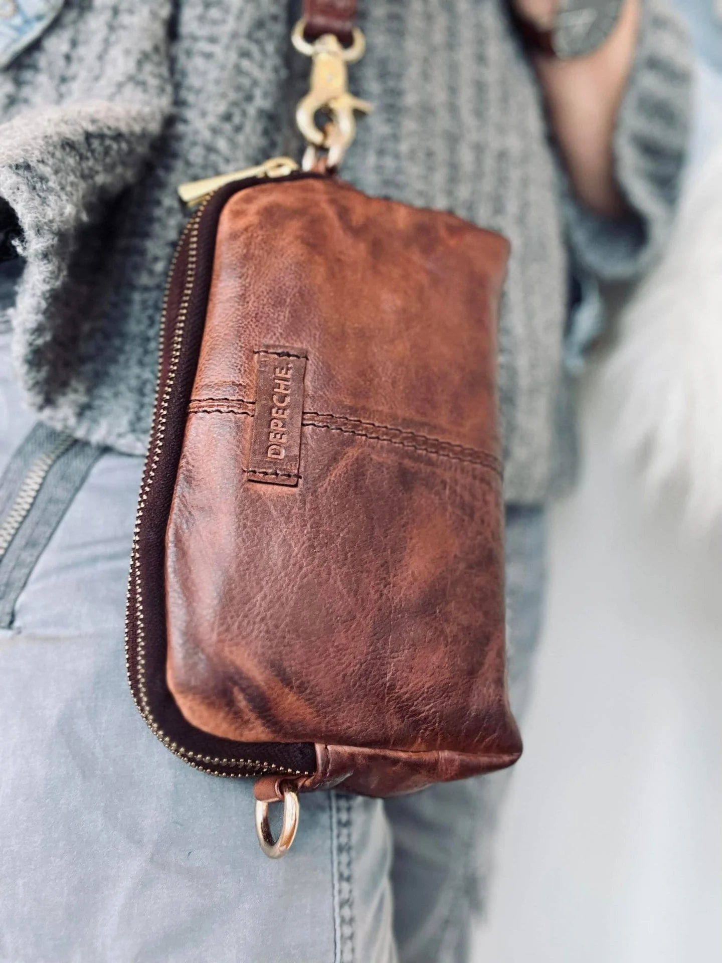 Veske / clutch - RIMA - Lekker Brandy skinn - Image 6