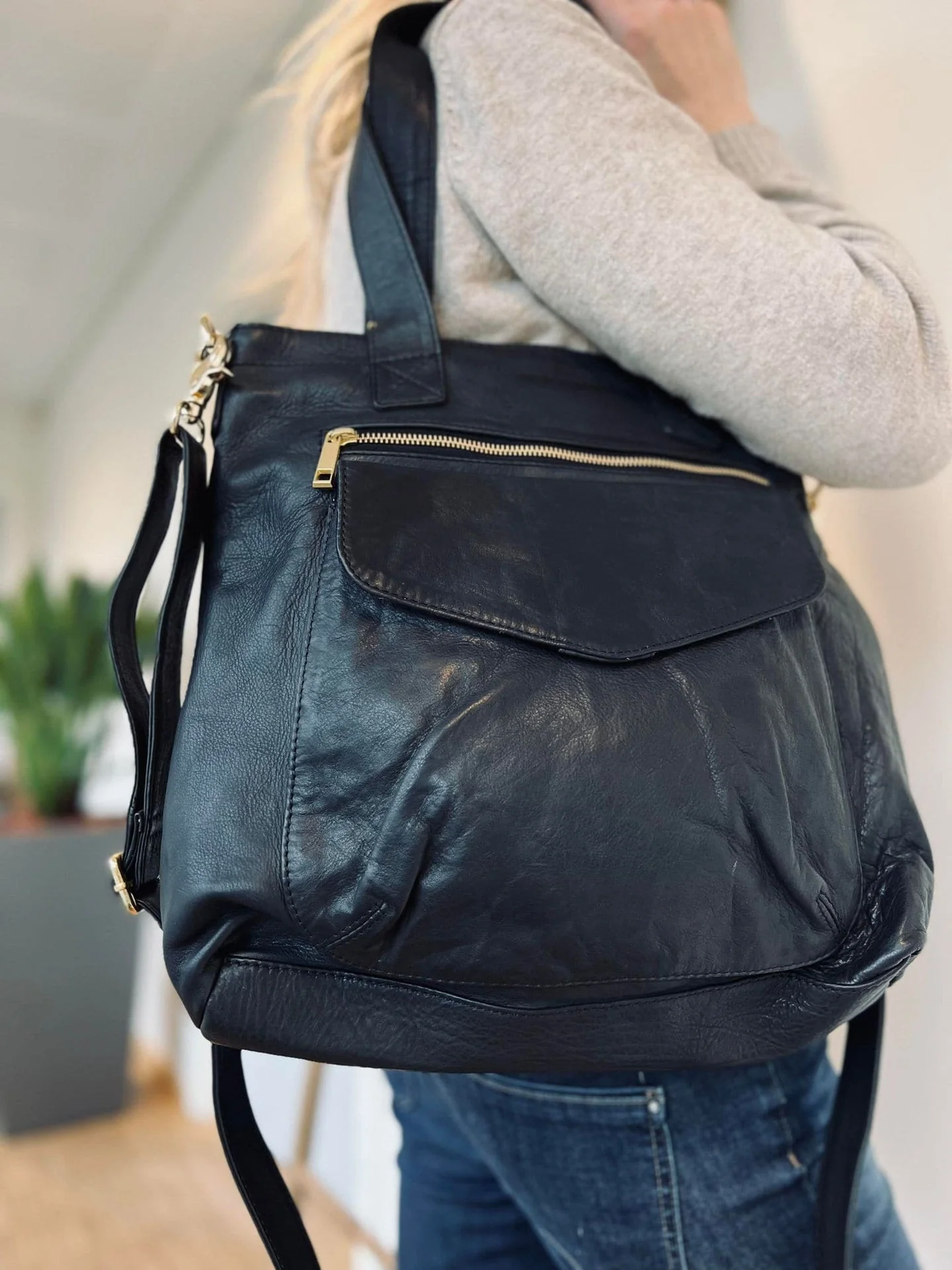 Veske - WORK LADY i mykt skinn