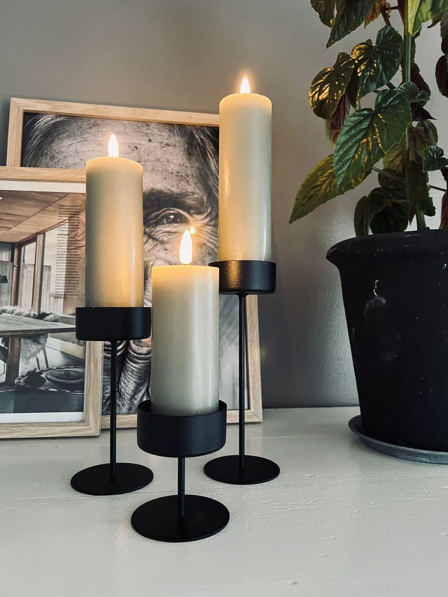 VIAMAJA Simple Big Black - Sett med 3 stk