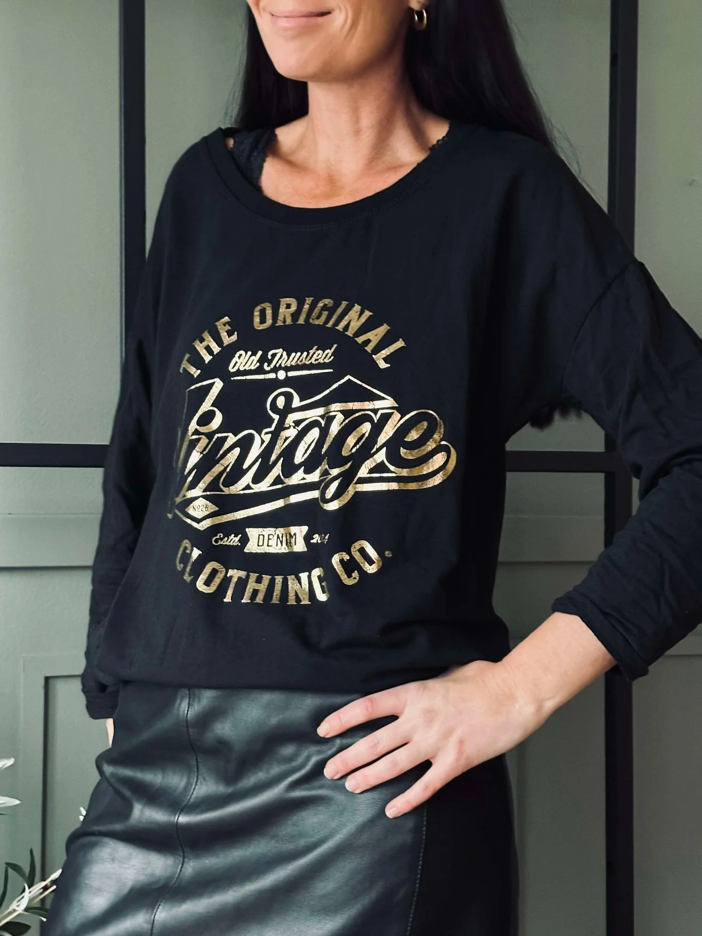 Bluse Vintage - Black - Image 3