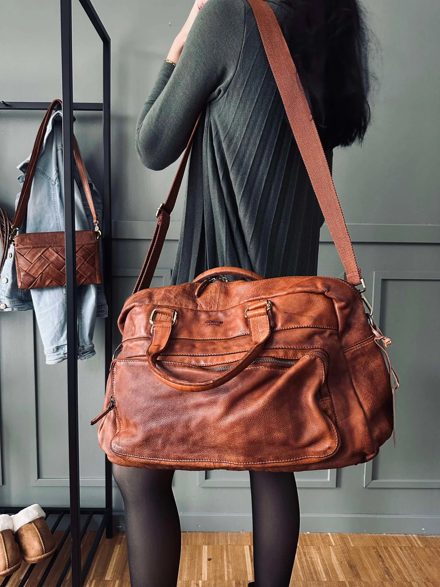 Weekendveske Raw boheme - Cognac - Image 2