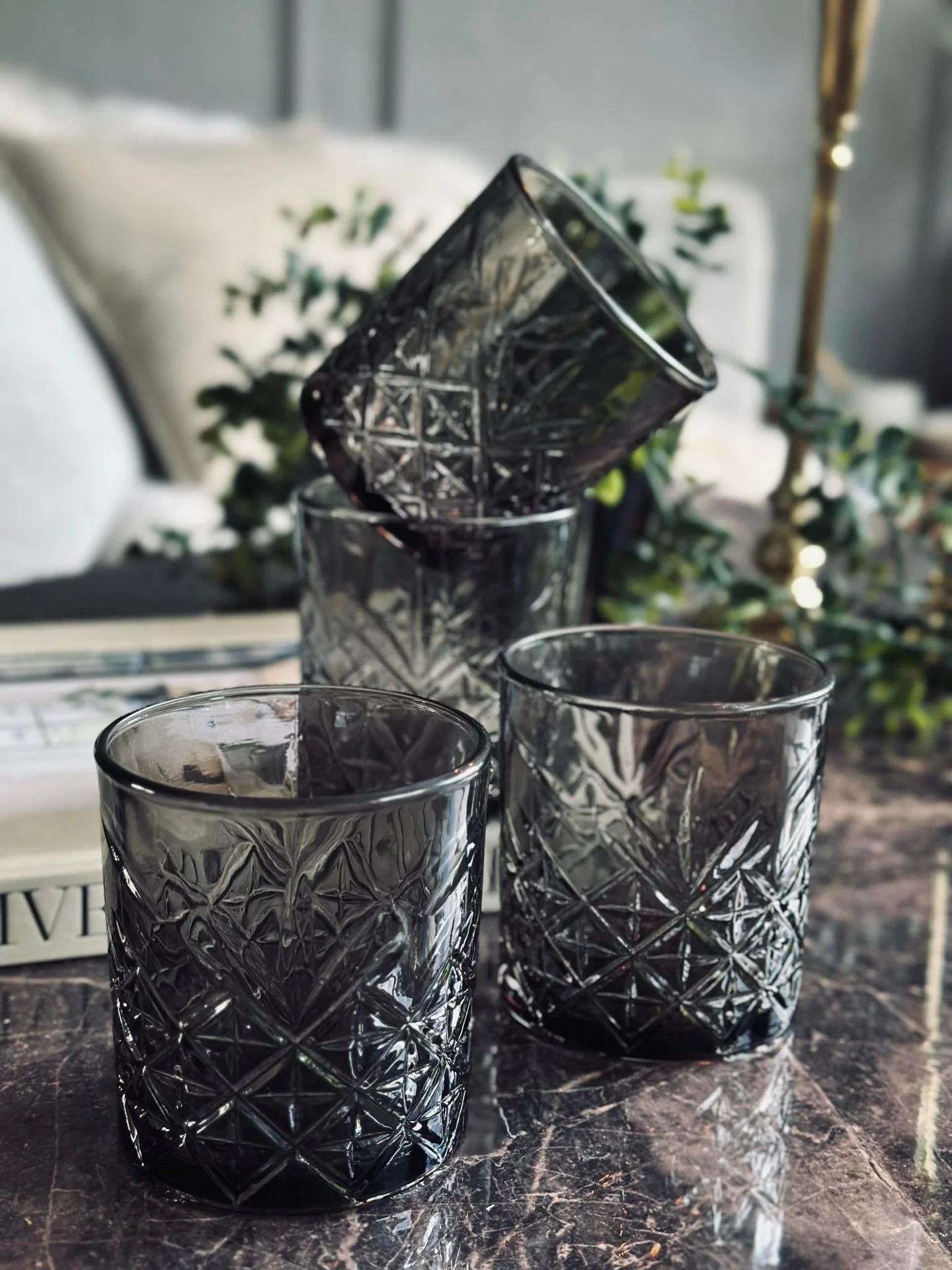Whiskyglass / vannglass Røykfarget - 4 stk - Image 3