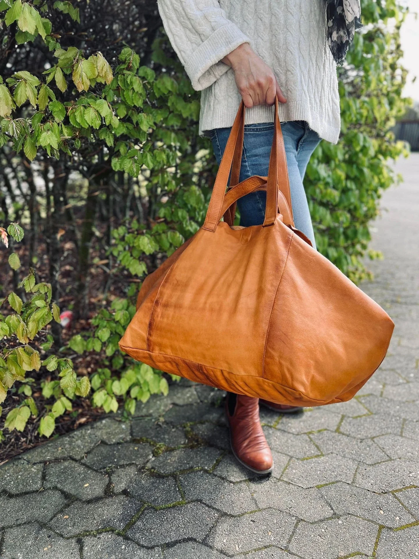XL KAYA Shopper - Cognac - Image 6